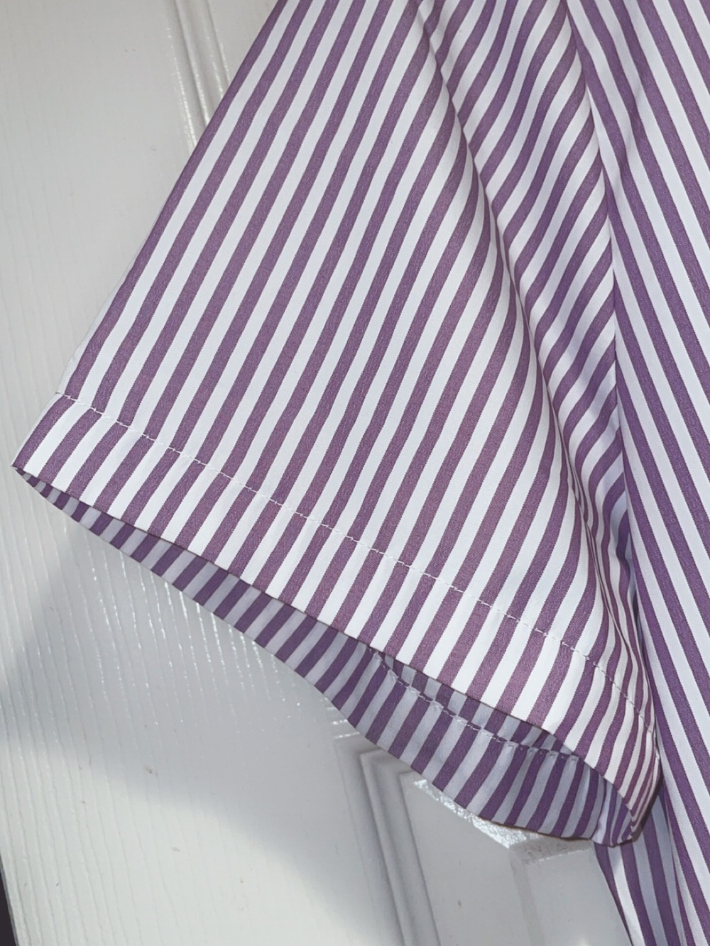 zeagoo Lavender & White Striped Button-Front Swim Coverup - Picture 10 of 10